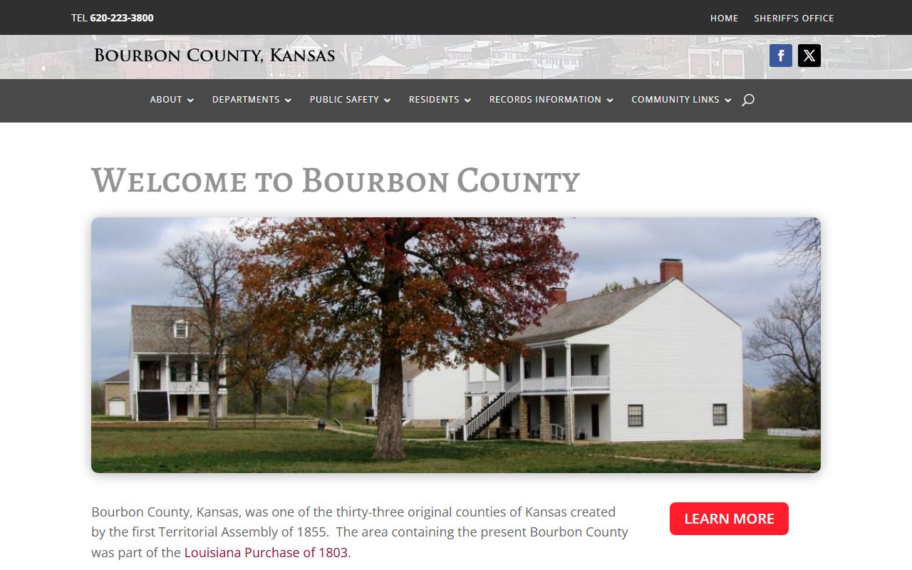 Bourbon County court records official county homepage